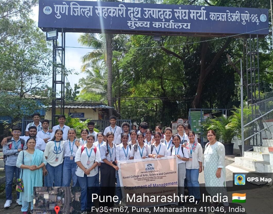 An industrial visit to Katraj Dairy, Pune, by Excursion Committee of Kaveri College