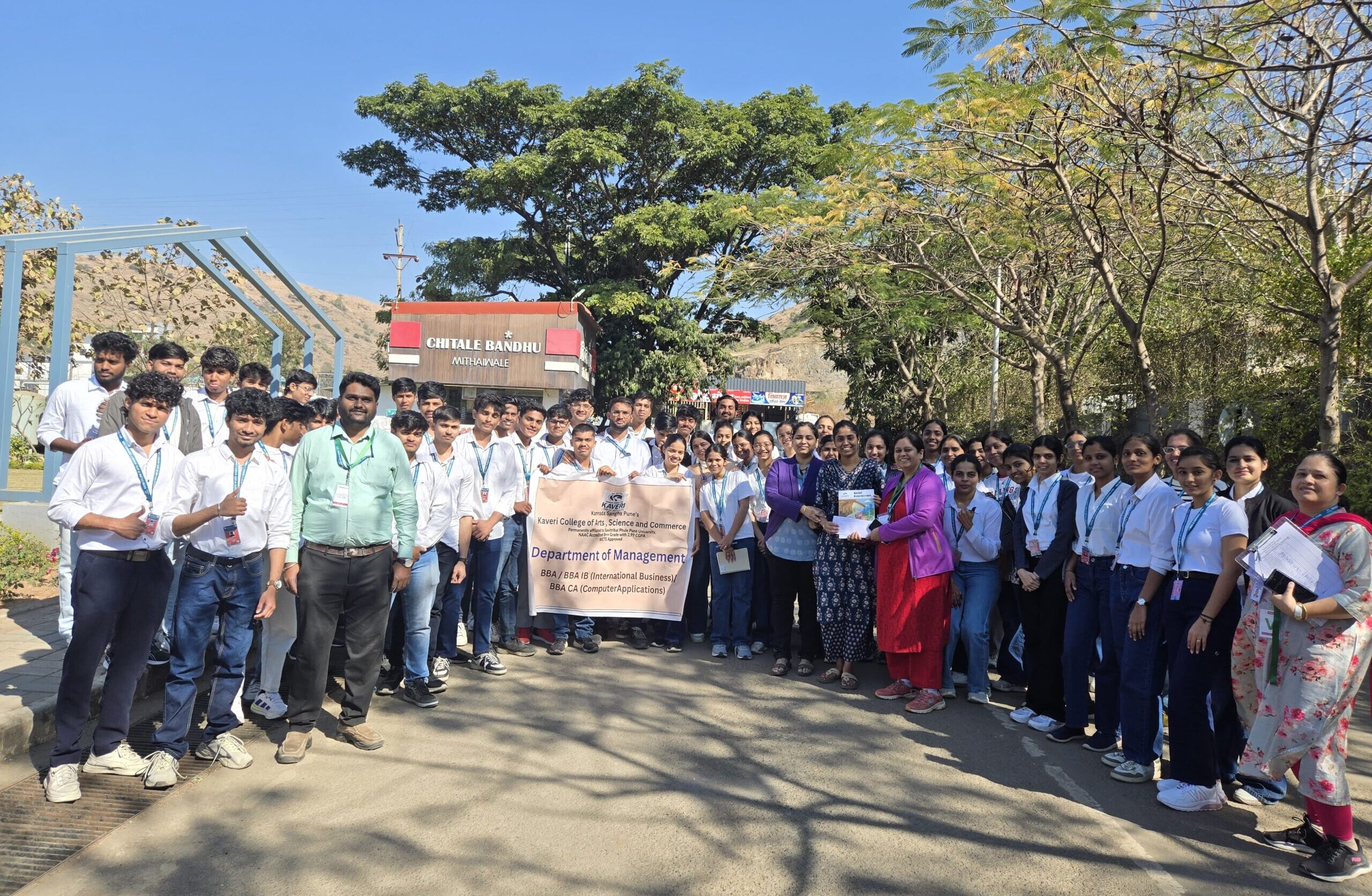 An industrial visit to Chitale Bandhu Mithaiwale, Pune, by Department of BBA IB