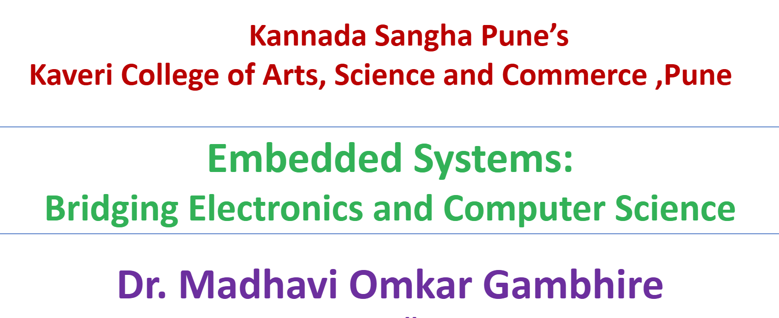 An Academic Session on 