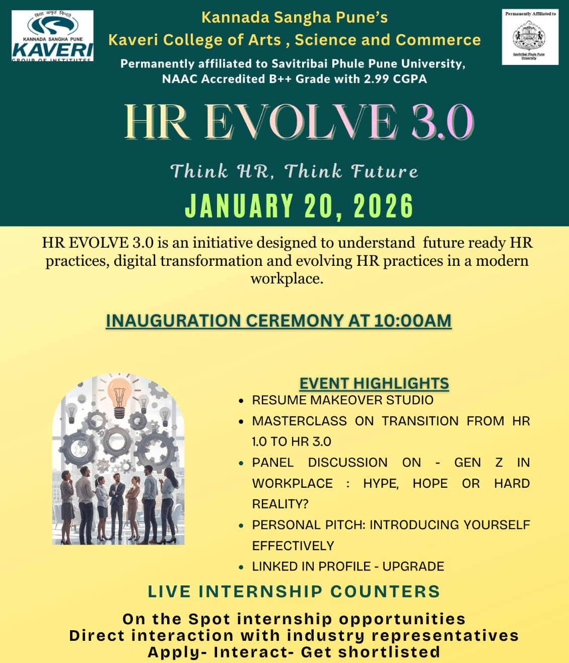 HR EVOLVE 3.0 – Think HR, Think Future Organized by Department of BBAIB