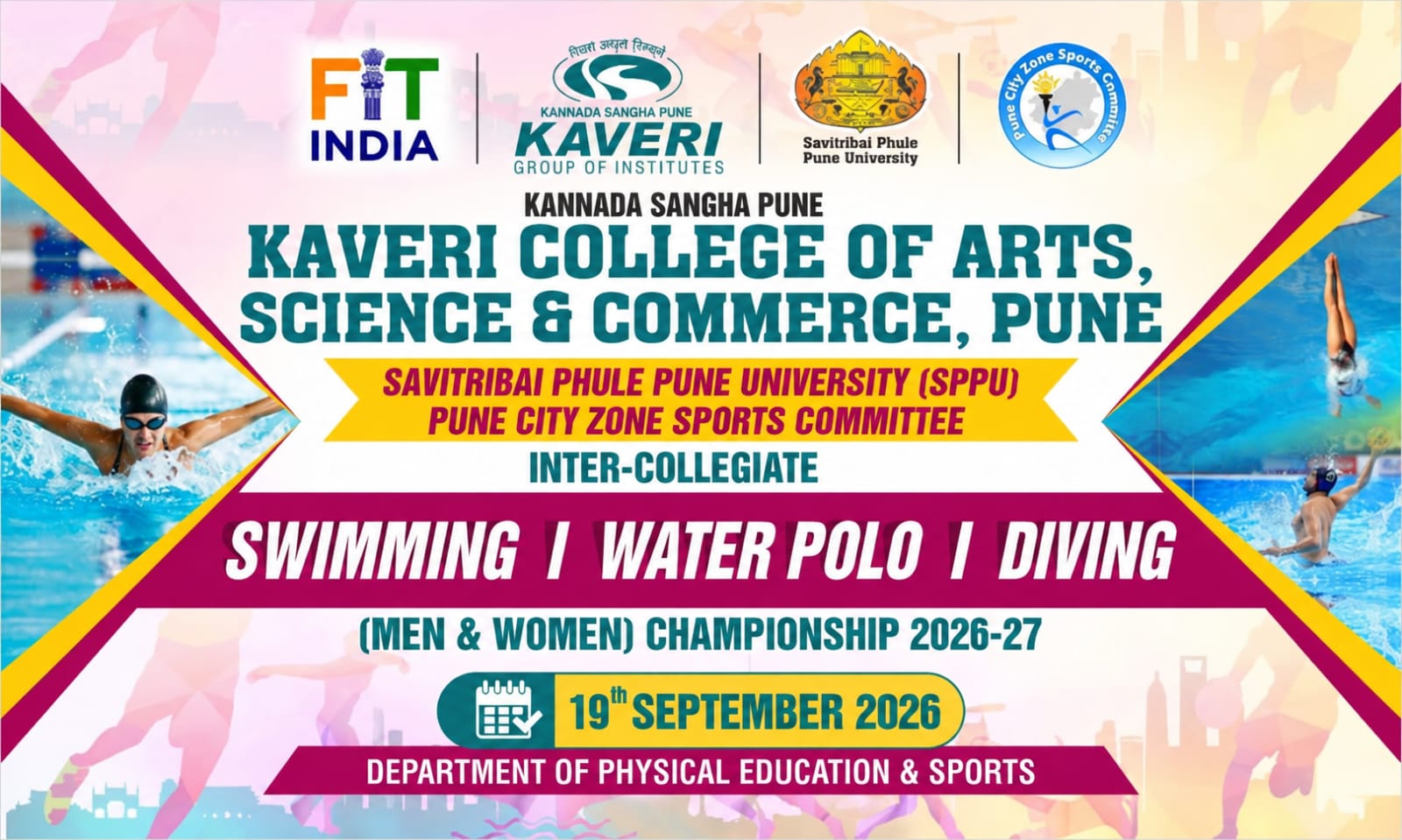 Inaugaration Ceremony Inter - college Swimming, Water Polo and diving Championship 2026